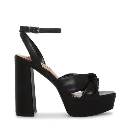 Black Steve Madden Lala Women's Heels Sandals | PH 0876WAL